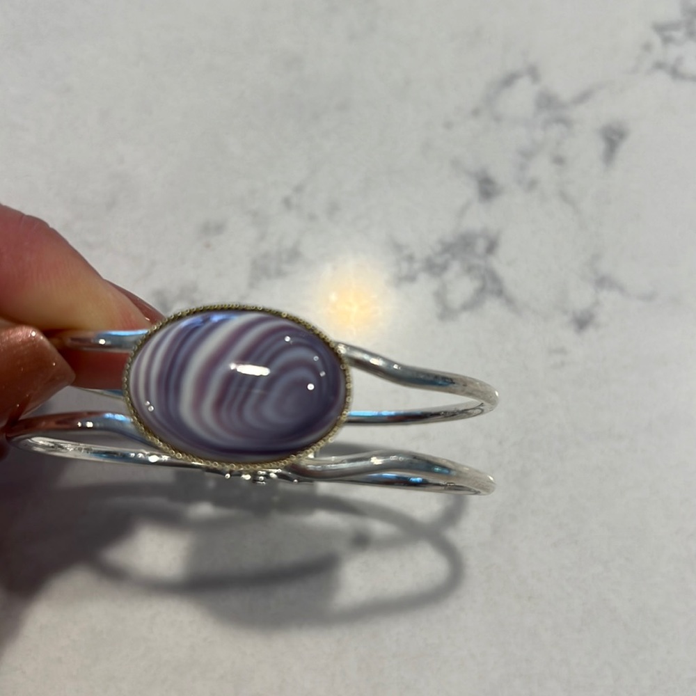 Beautiful silver wampum bracelet